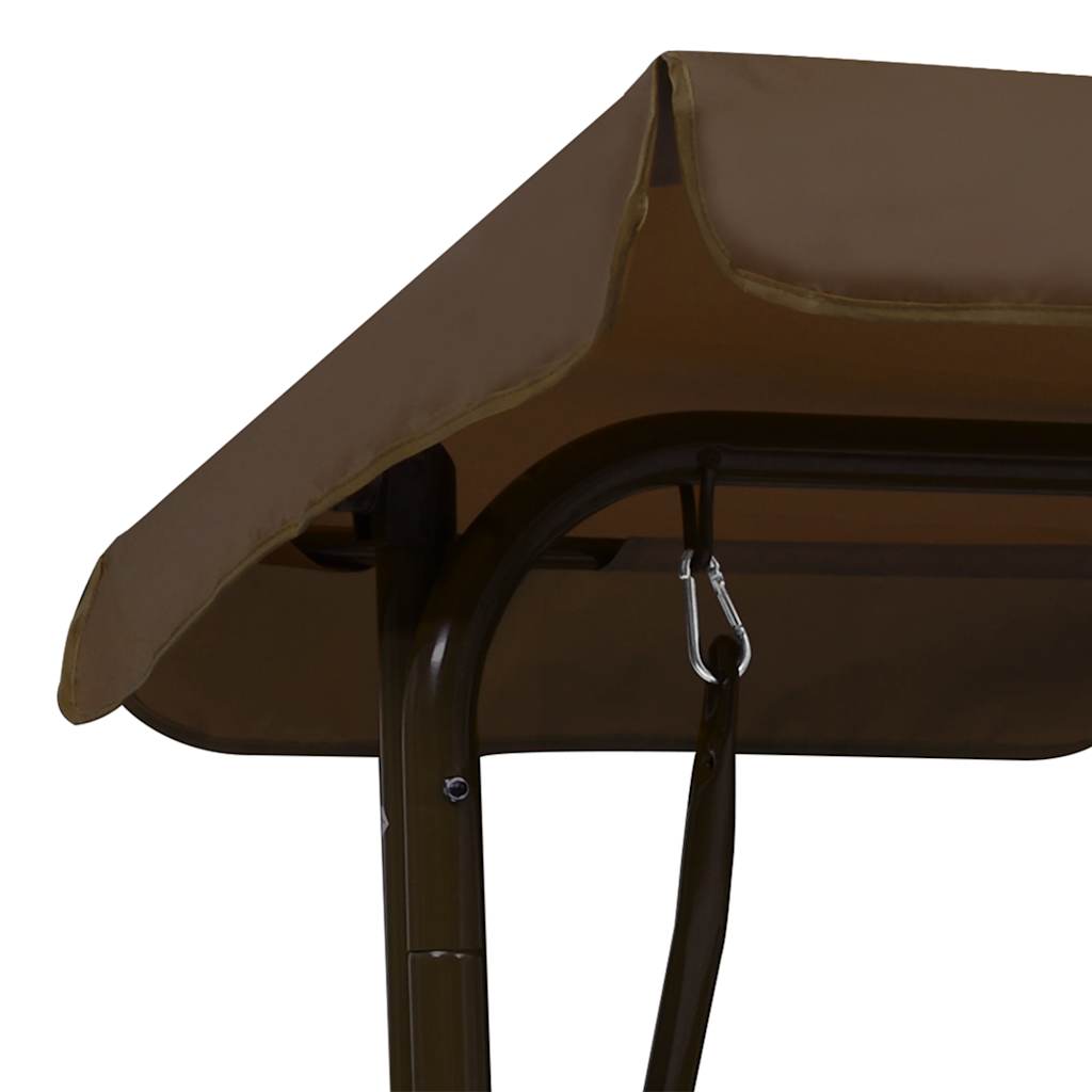 vidaXL Kinderschommelbank 115x75x110 cm stof bruin