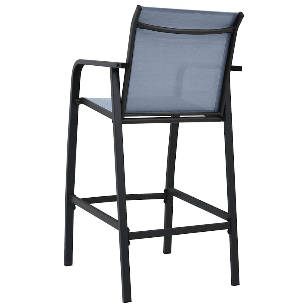 vidaXL Tuinbarstoelen 2 st textileen zwart
