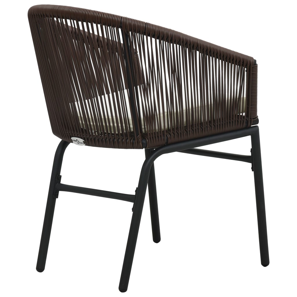 vidaXL Tuinstoelen 2 st PE-rattan zwart