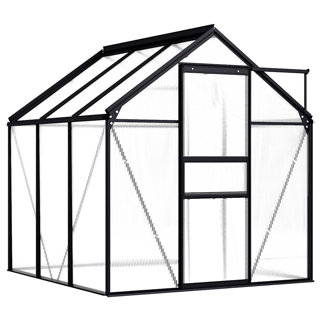vidaXL Tuinkas 3,61 m³ aluminium antracietkleurig