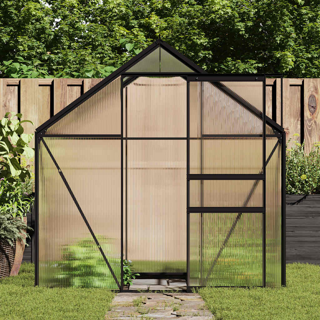 vidaXL Tuinkas 2,47 m³ aluminium antracietkleurig