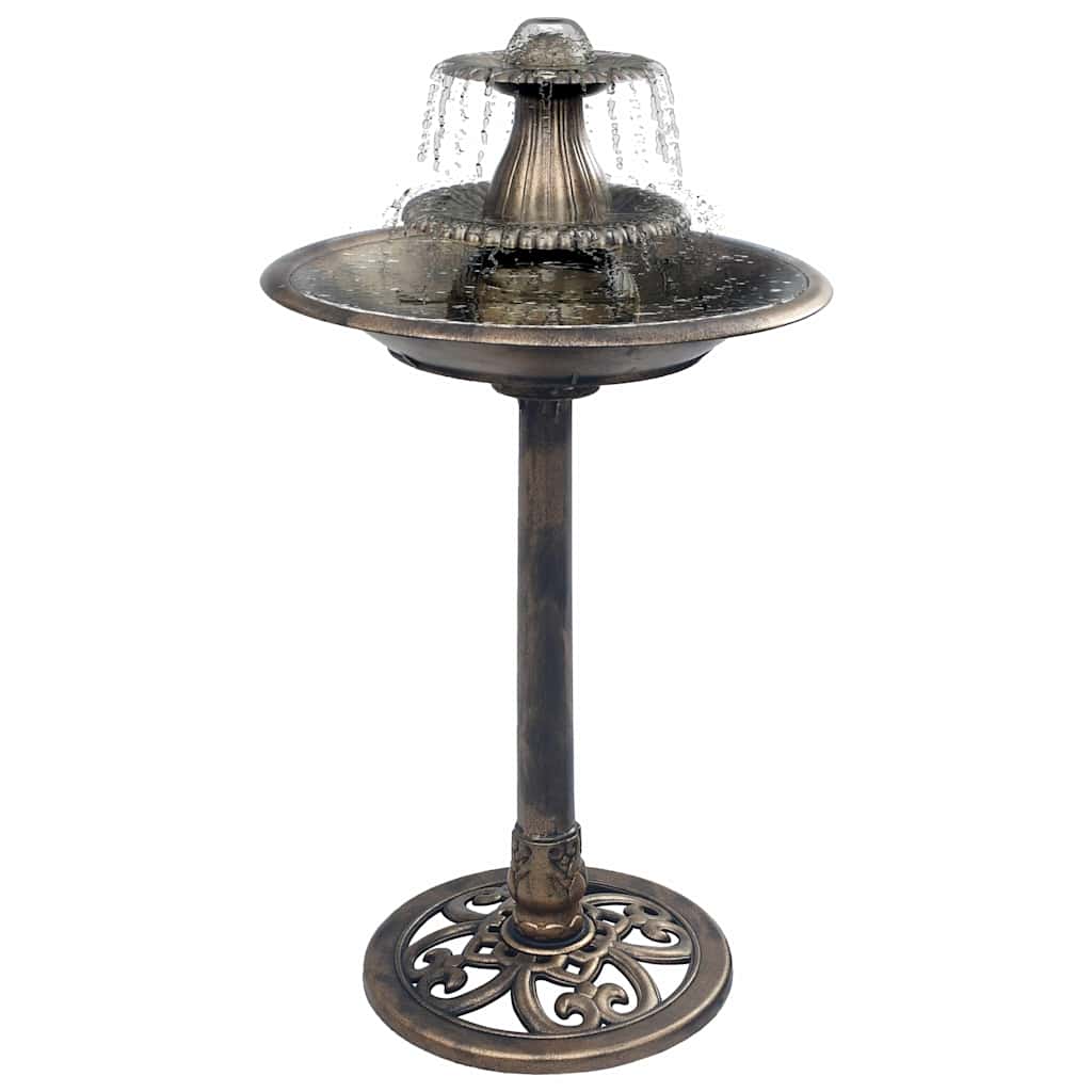vidaXL Vogelbadje met fontein 50x91 cm kunststof groen
