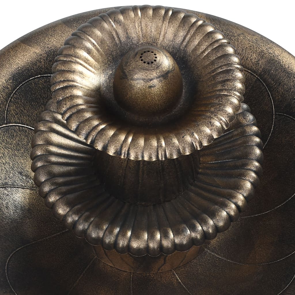vidaXL Vogelbadje met fontein 50x91 cm kunststof groen