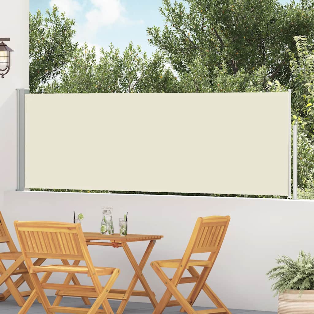 vidaXL Tuinscherm uittrekbaar 140x600 cm zwart