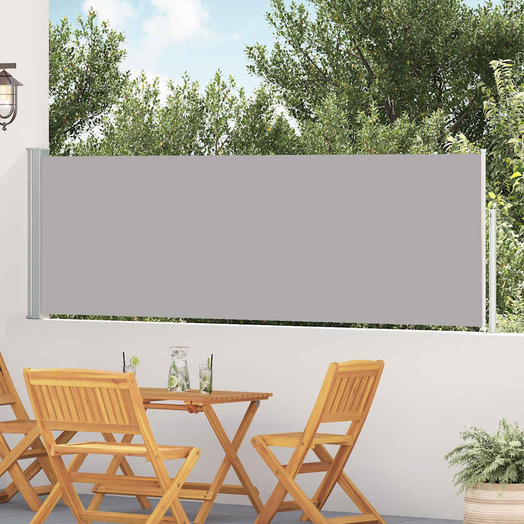 vidaXL Tuinscherm uittrekbaar 140x600 cm zwart