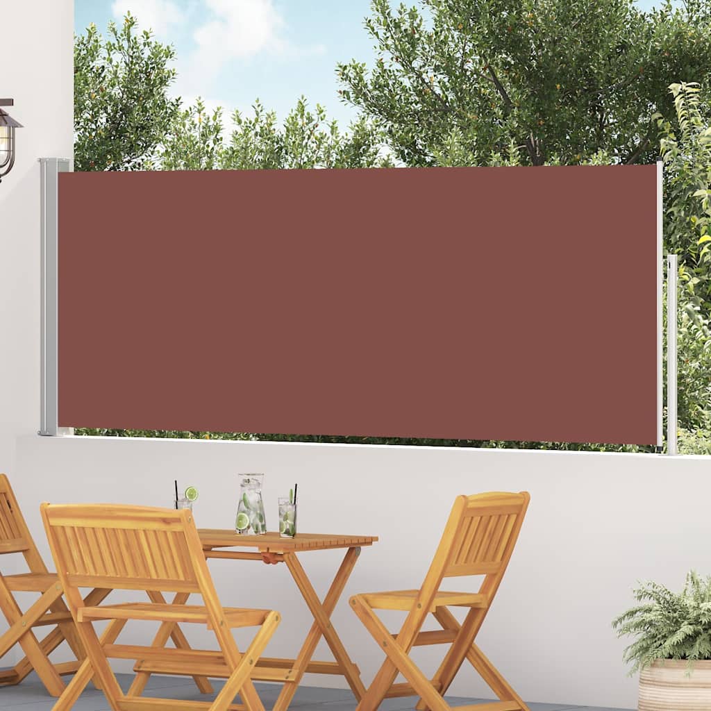 vidaXL Tuinscherm uittrekbaar 140x600 cm zwart