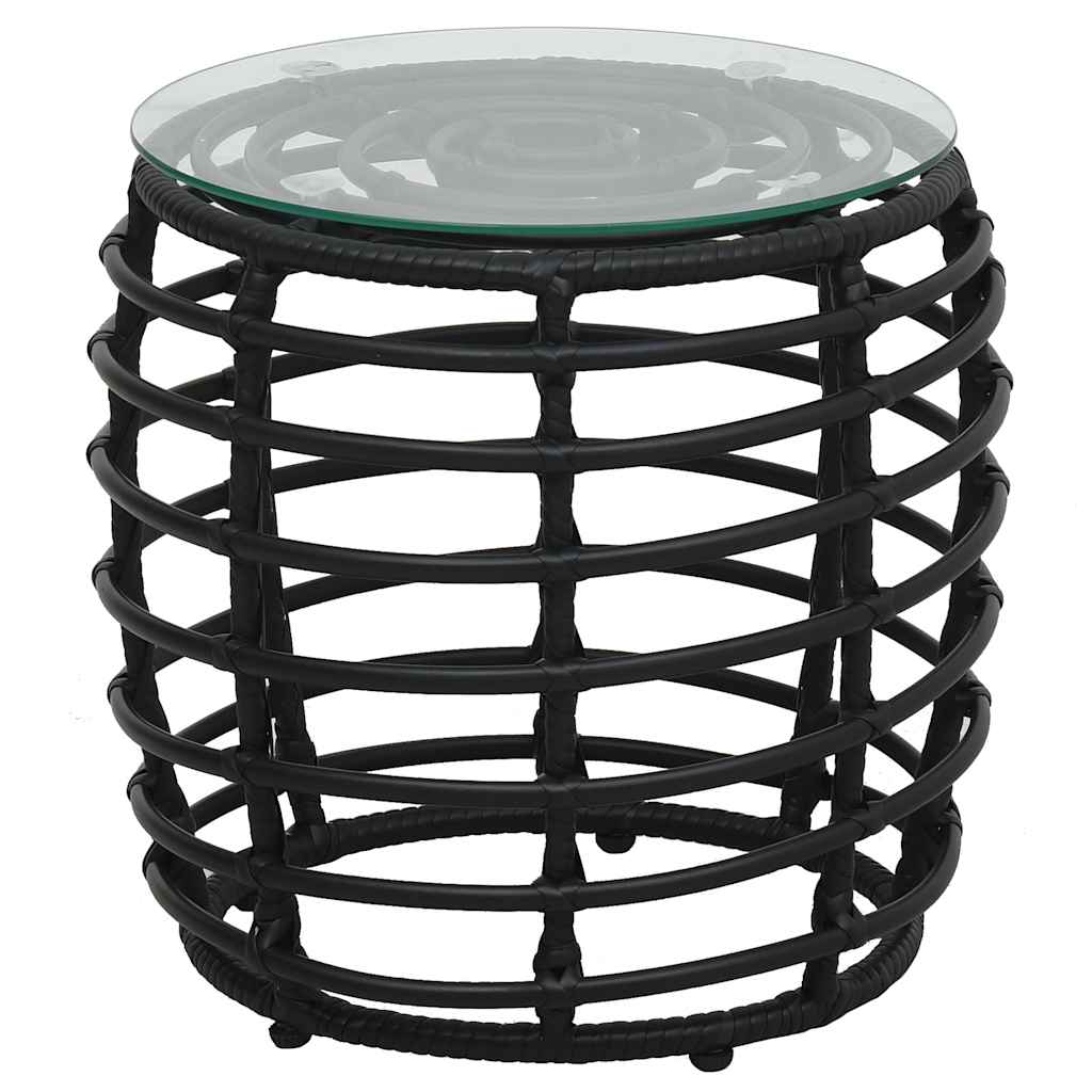 vidaXL 3-delige Bistroset poly rattan eikenkleurig
