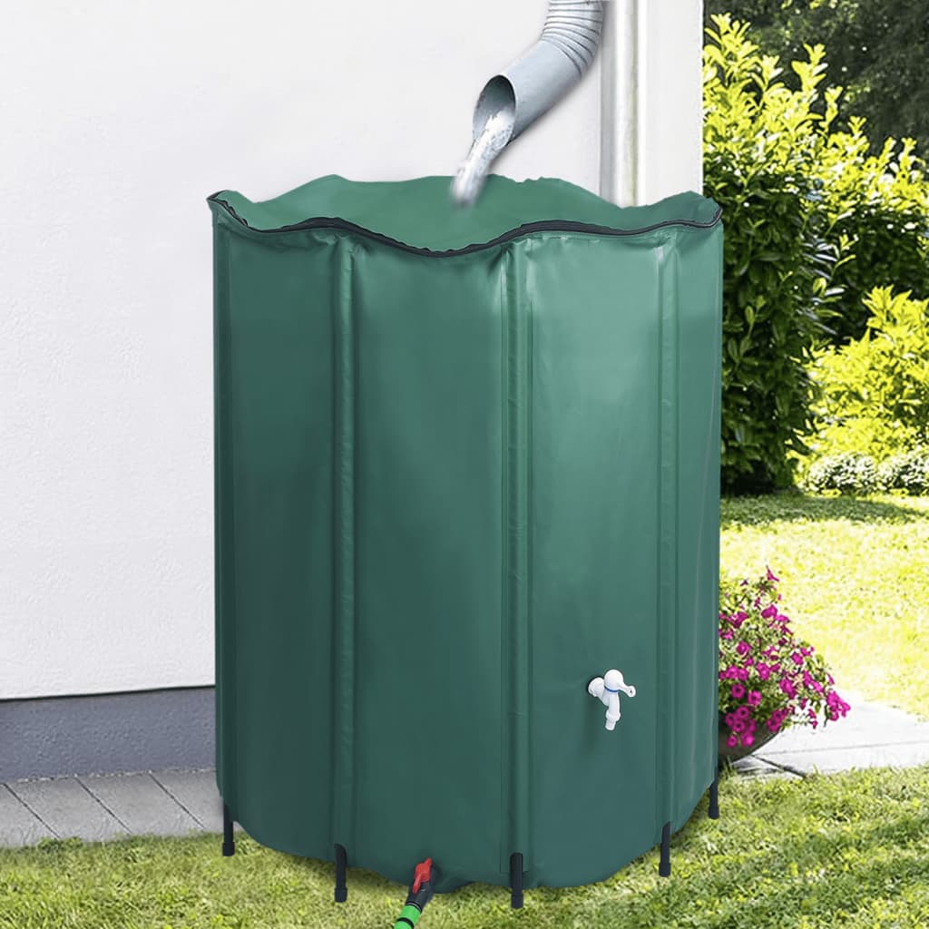 vidaXL Regenton inklapbaar met tap 1350 L