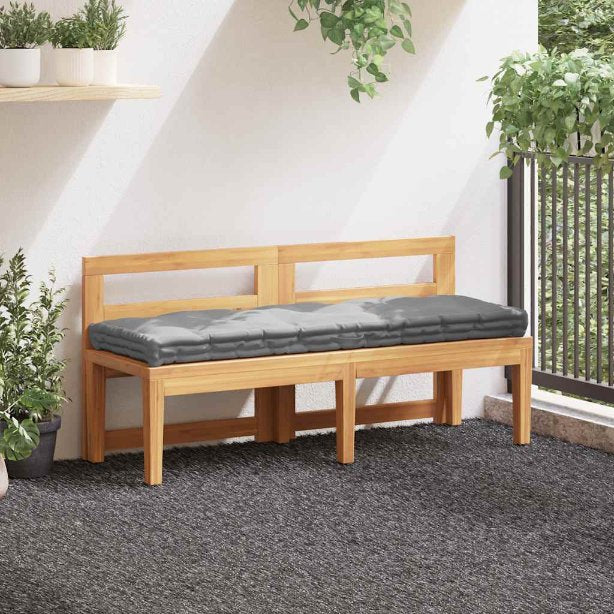 vidaXL Palletvloerkussens 2 st katoen zwart