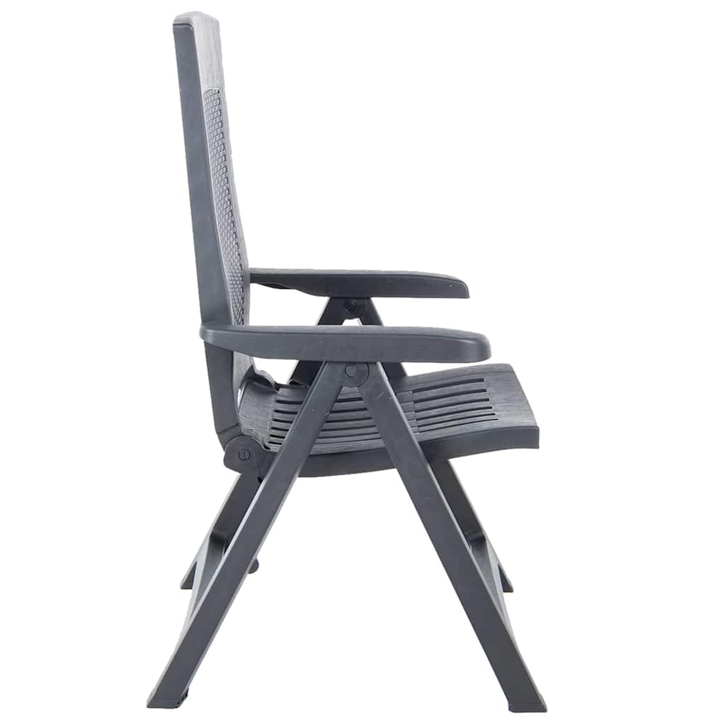 vidaXL Garden chairs 2 pcs adjustable plastic white