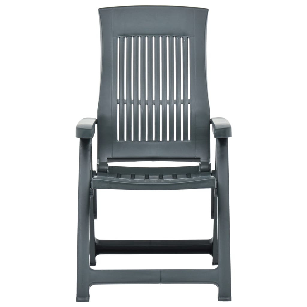 vidaXL Tuinstoelen 2 st verstelbaar kunststof antracietkleurig
