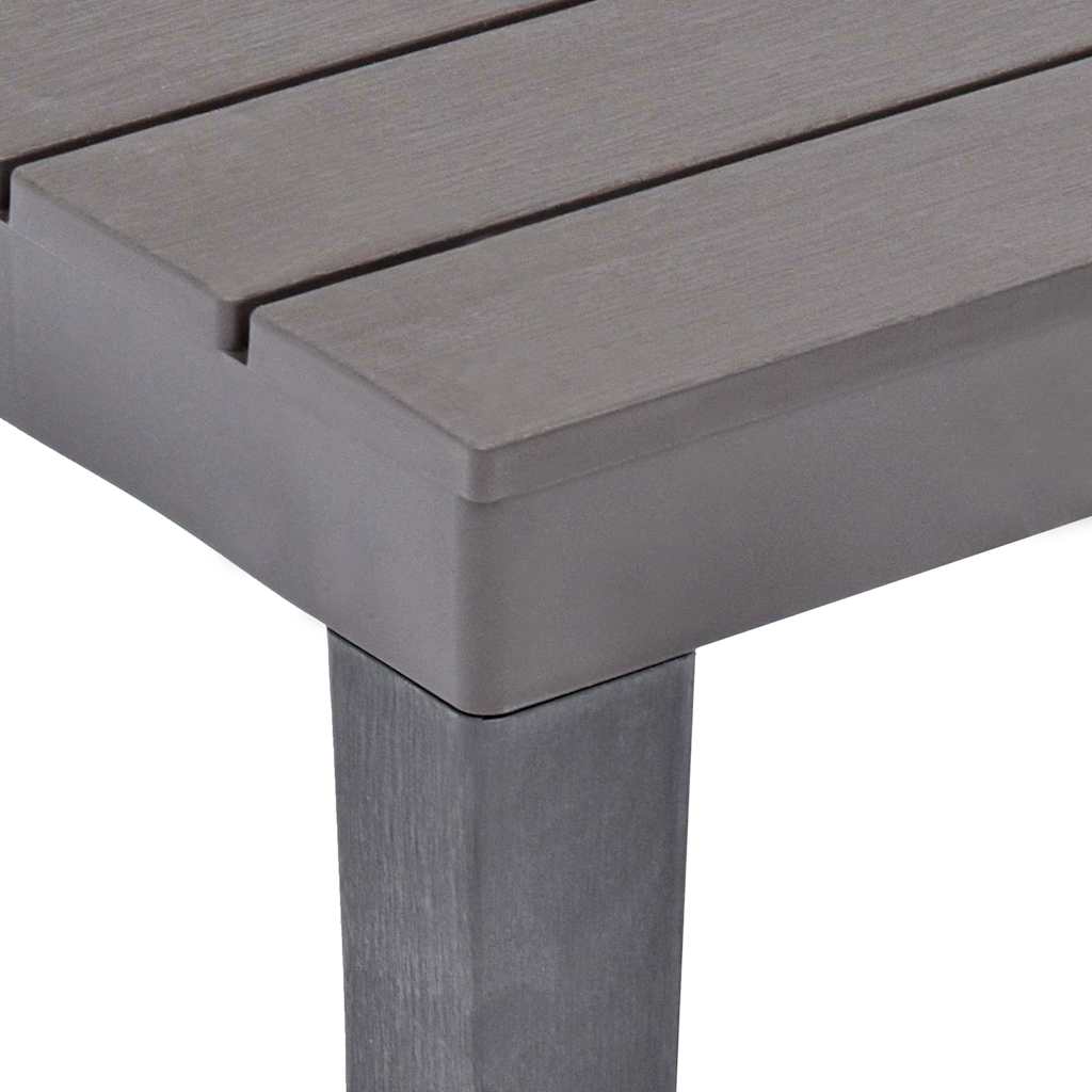 vidaXL Tuintafel met 2 banken kunststof wit