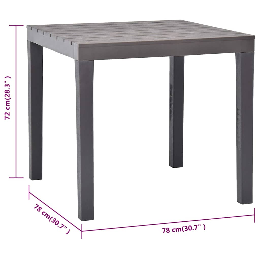 vidaXL Tuintafel met 2 banken kunststof wit