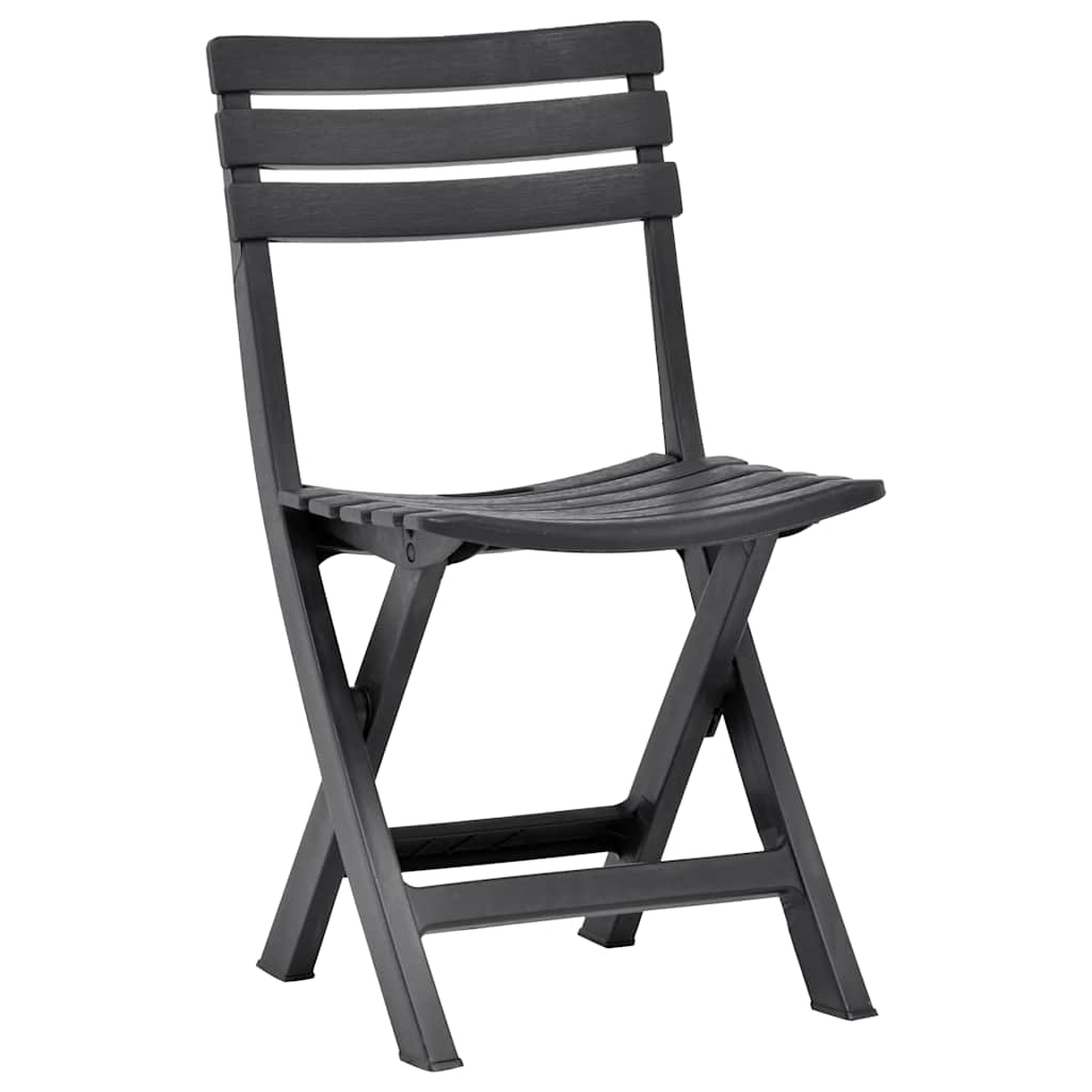 vidaXL Tuinstoelen inklapbaar 2 st kunststof wit