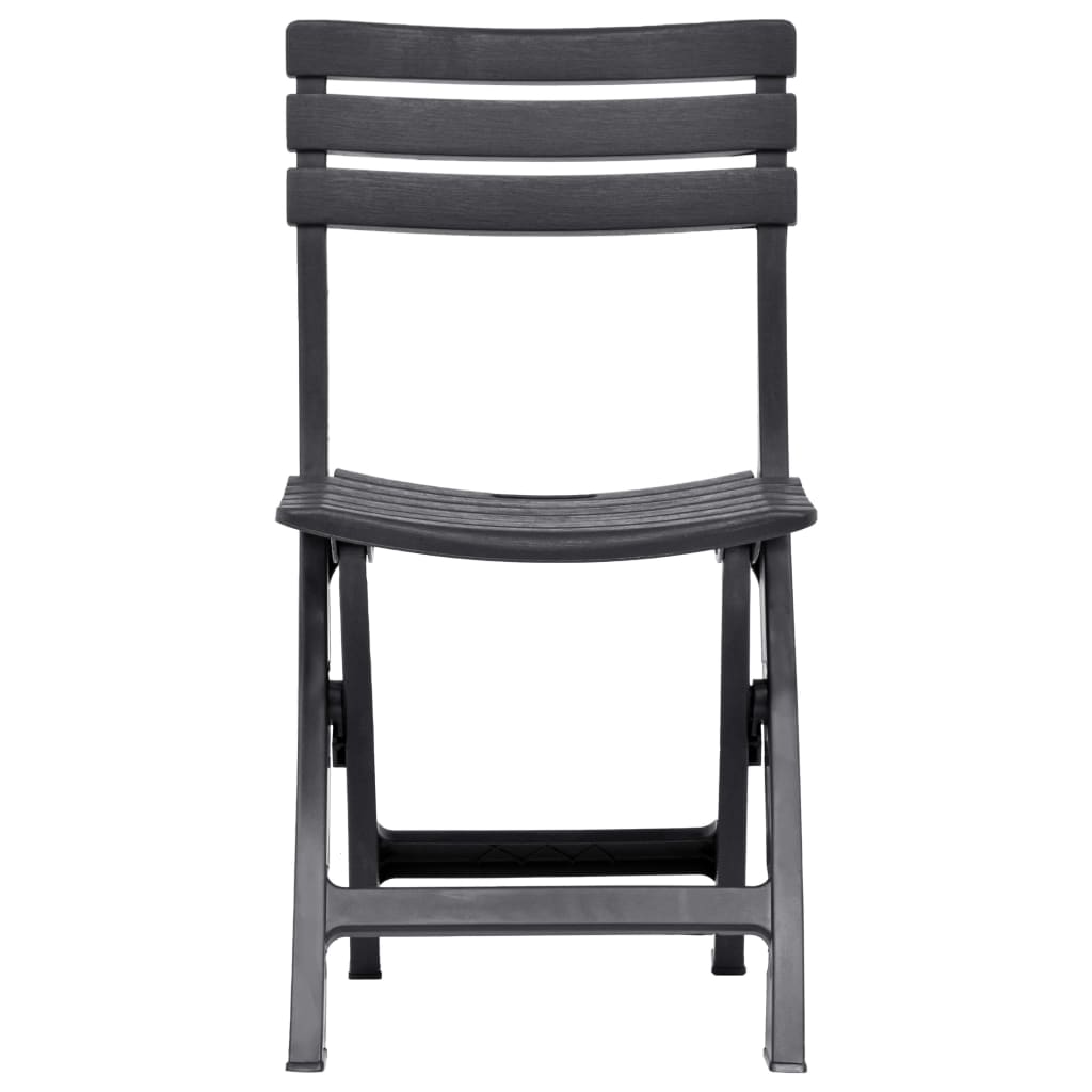 vidaXL Tuinstoelen inklapbaar 2 st kunststof wit