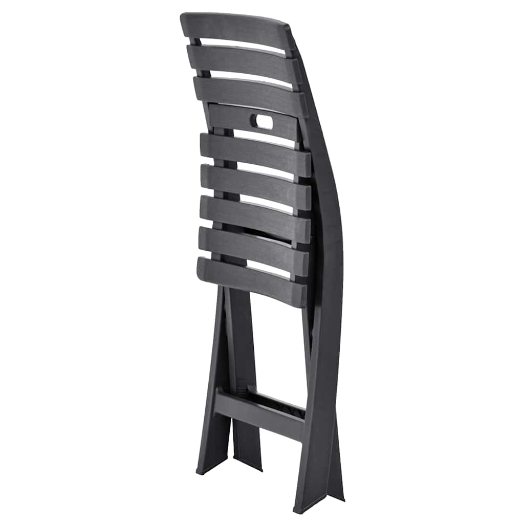 vidaXL Tuinstoelen inklapbaar 2 st kunststof wit