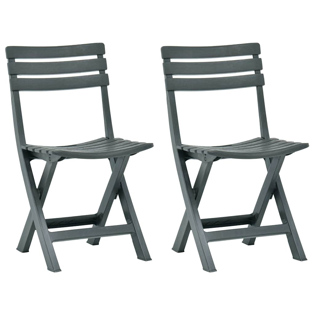 vidaXL Tuinstoelen inklapbaar 2 st kunststof wit