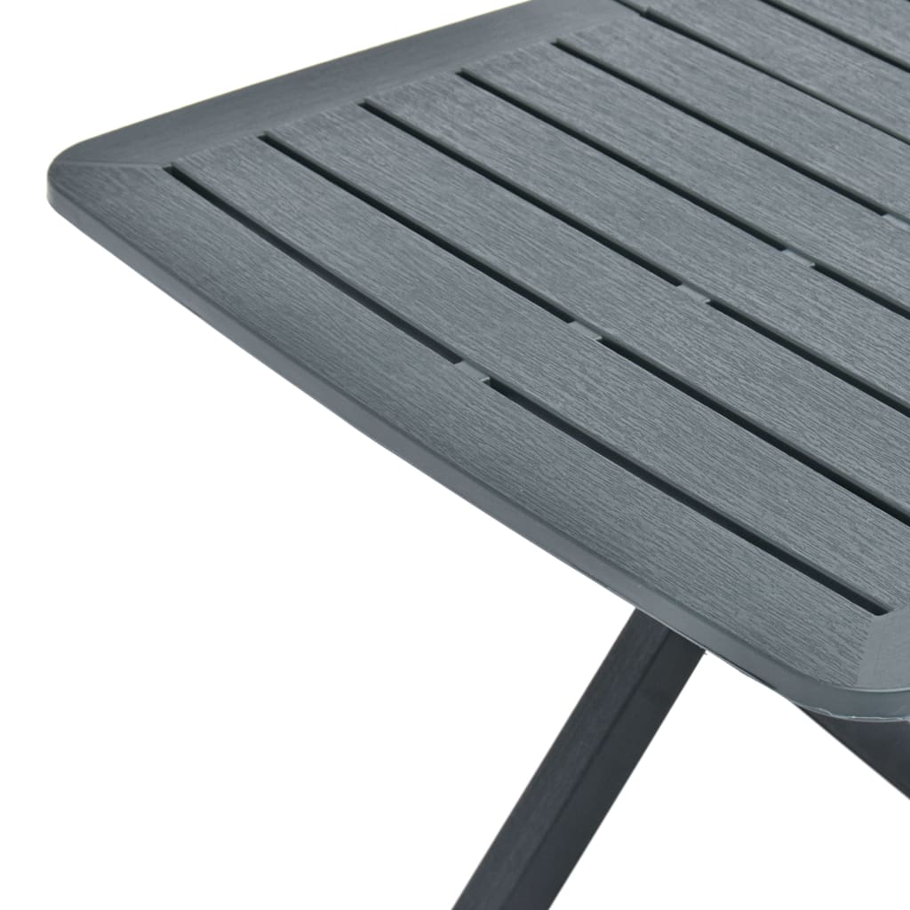 vidaXL Folding Garden Table 79x72x70 cm Plastic White