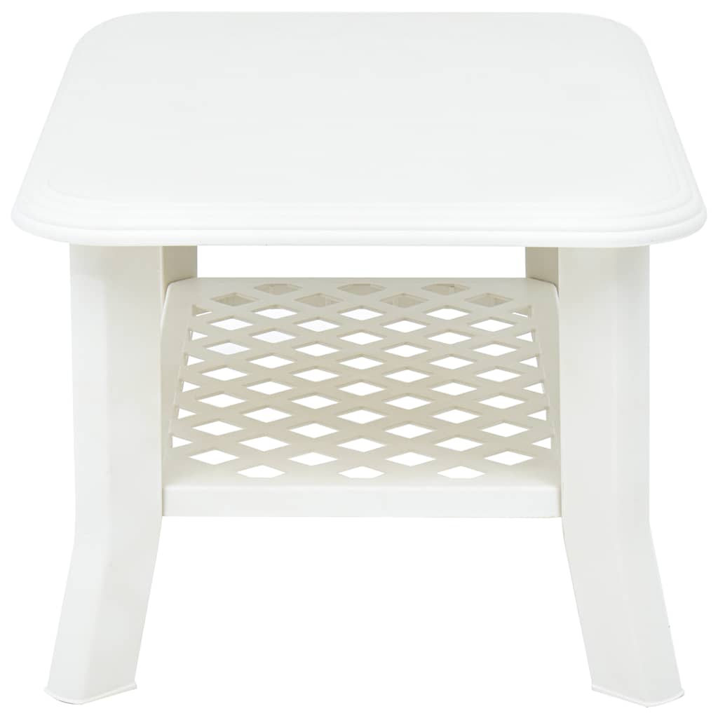 vidaXL Salontafel 90x60x46 cm kunststof wit