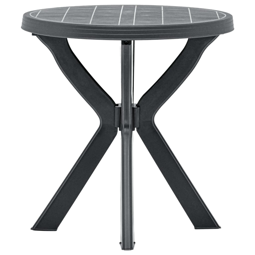 vidaXL Bistro Table Ø70 cm Plastic White