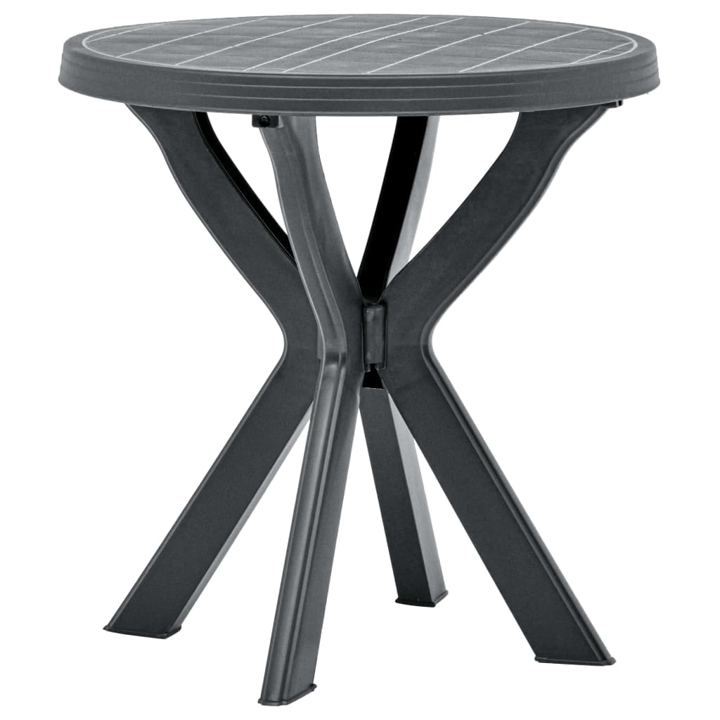 vidaXL Bistro Table Ø70 cm Plastic White