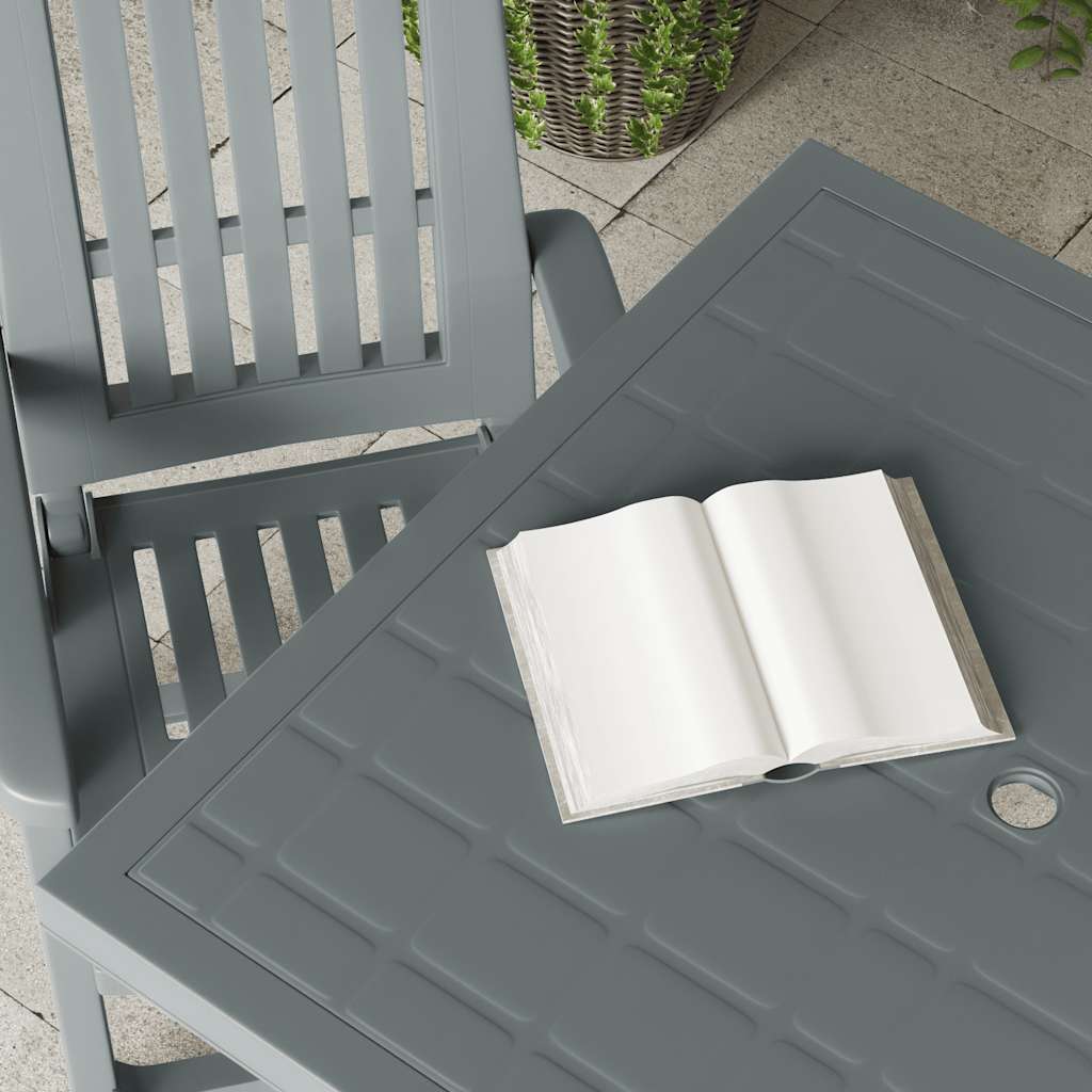 vidaXL Tuintafel 80x75x72 cm kunststof wit