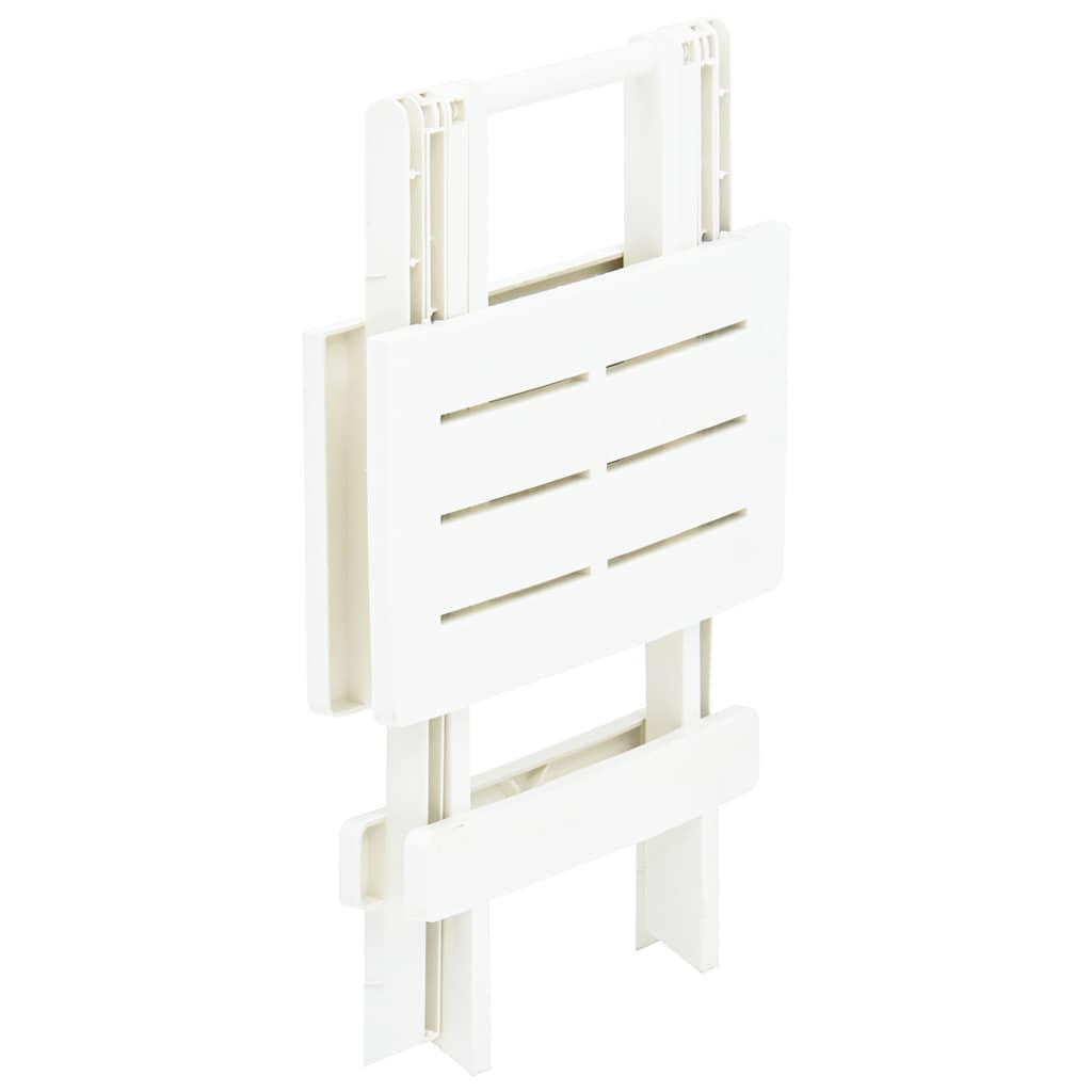 vidaXL Folding Garden Table 45x43x50 cm Plastic White