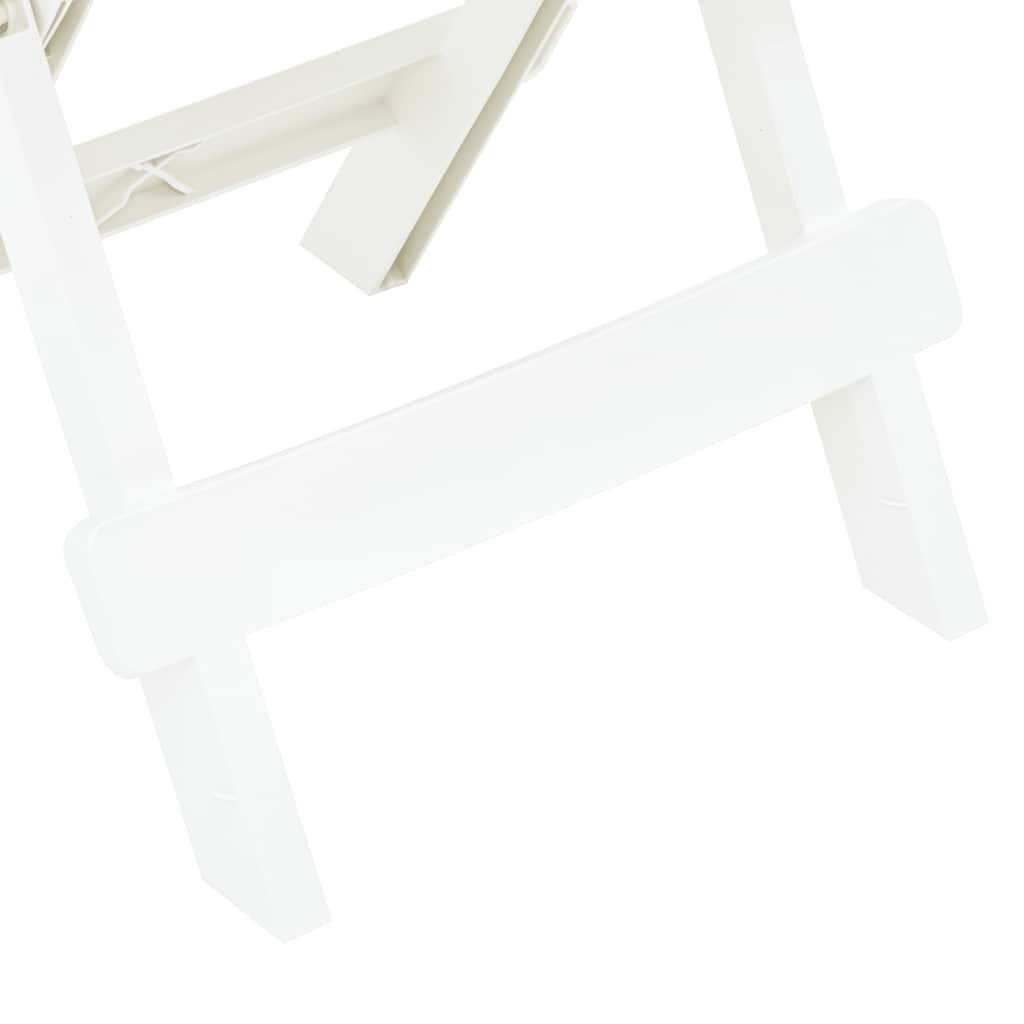 vidaXL Folding Garden Table 45x43x50 cm Plastic White