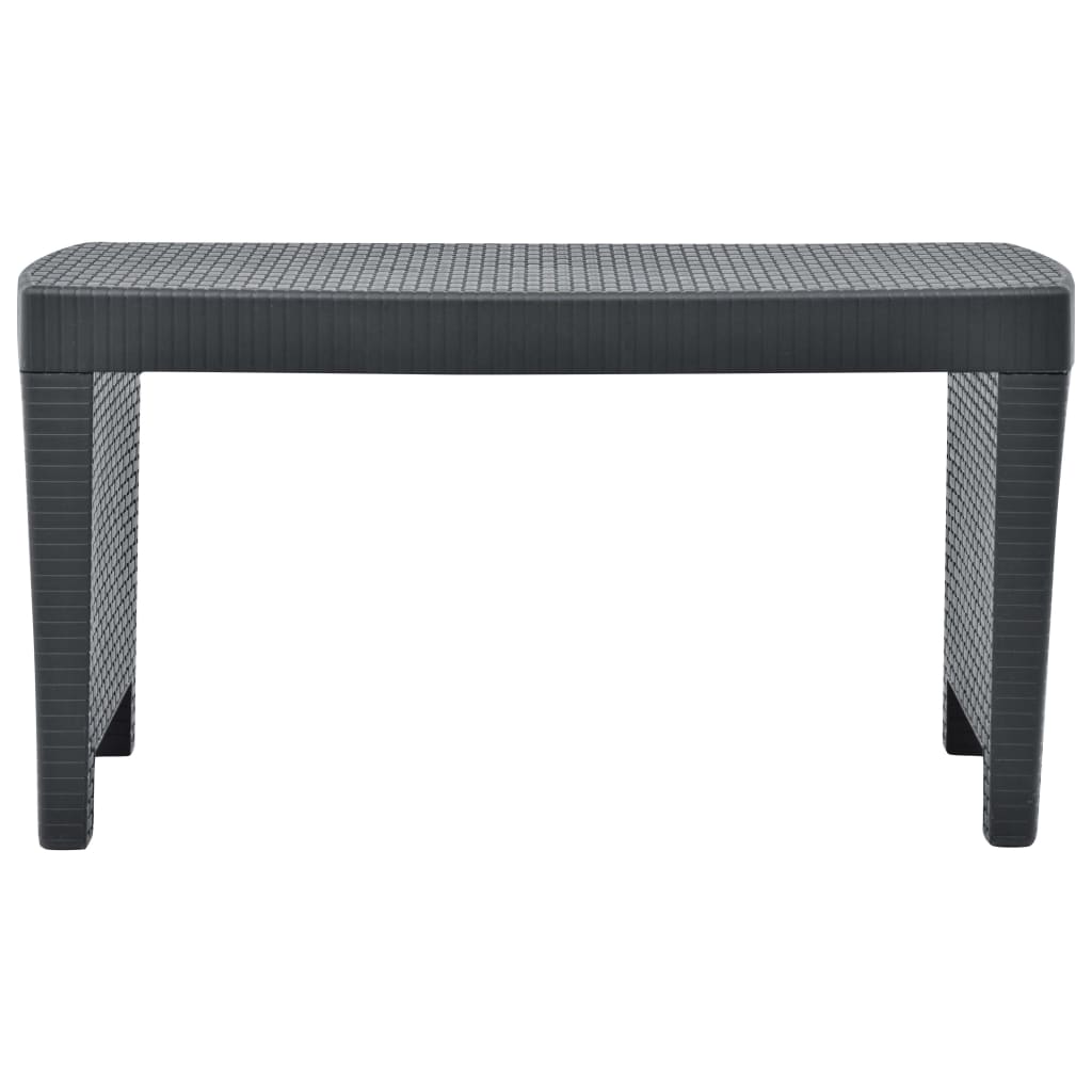 vidaXL 3-delige Loungeset kunststof wit