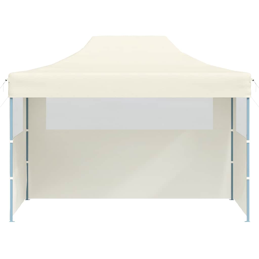 vidaXL Partytent met 3 zijwanden inklapbaar 3x4 m staal blauw