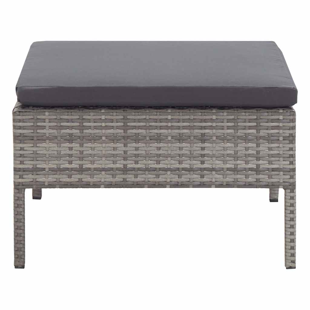 vidaXL 6-delige Loungeset met kussens poly rattan bruin