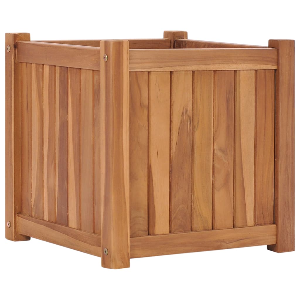 vidaXL Plantenbak verhoogd 150x30x25 cm massief teakhout
