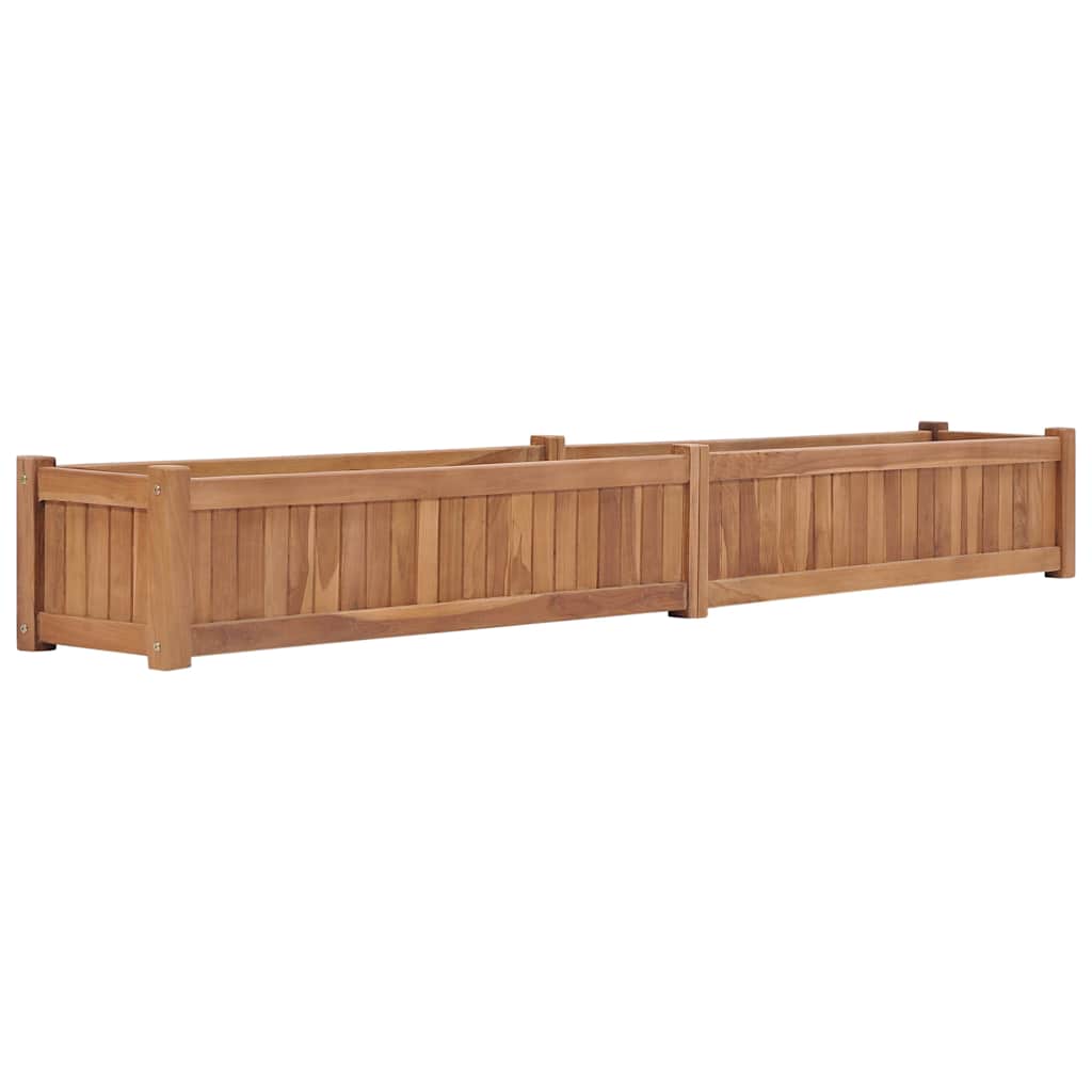 vidaXL Plantenbak verhoogd 150x30x25 cm massief teakhout
