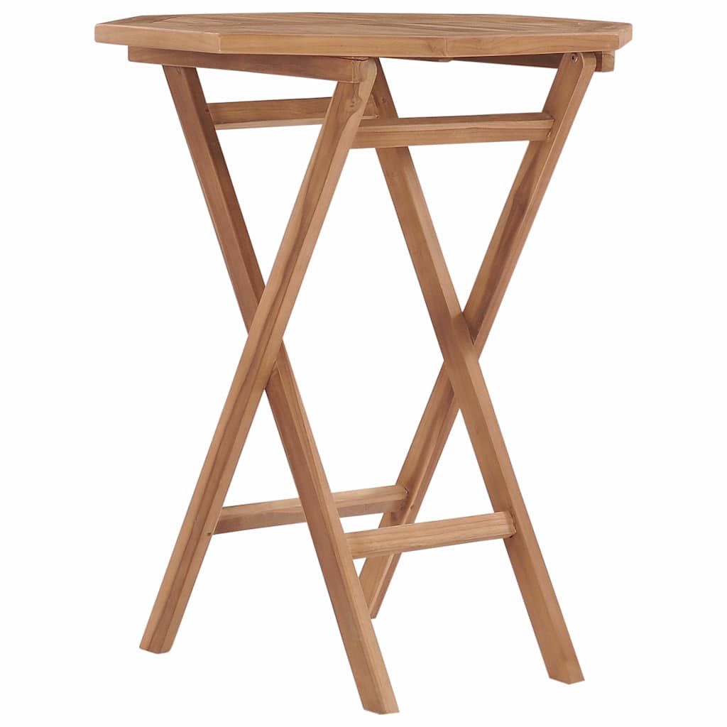 vidaXL Foldable Garden Table 60 cm Solid Teak