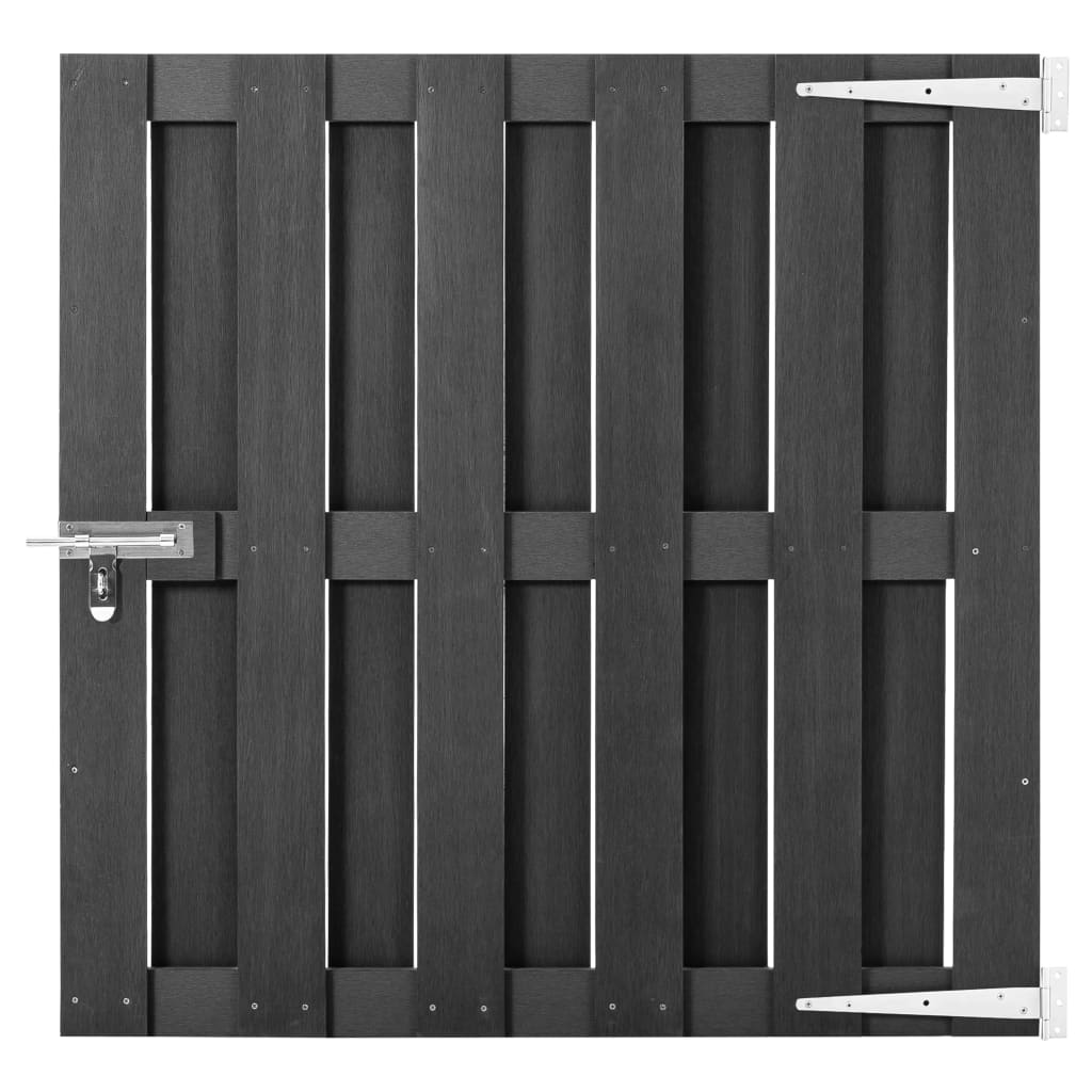 vidaXL Gate 100x112 cm WPC grey