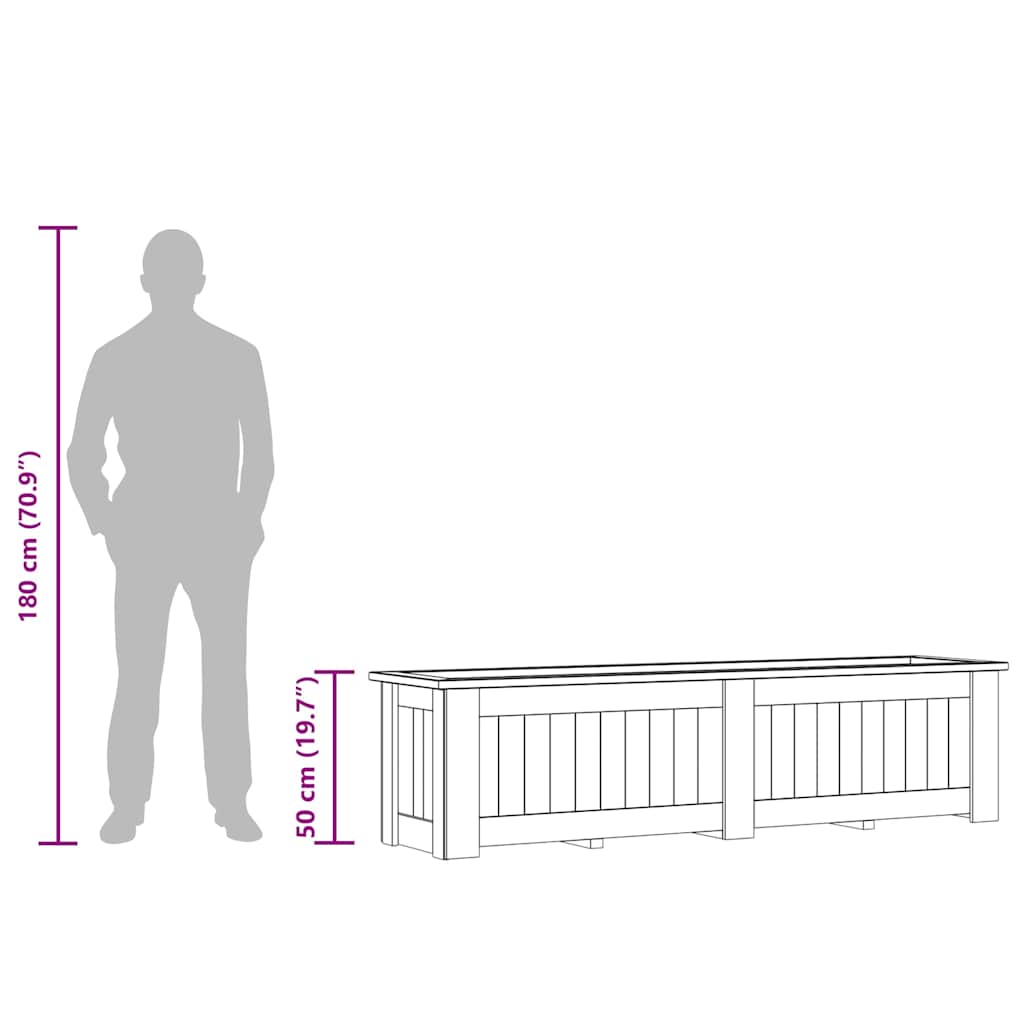 vidaXL Raised Planter 100x50x50 cm Impregnated Pinewood