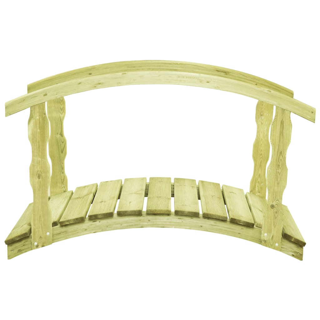 vidaXL Tuinbrug 110x74 cm geïmpregneerd massief grenenhout