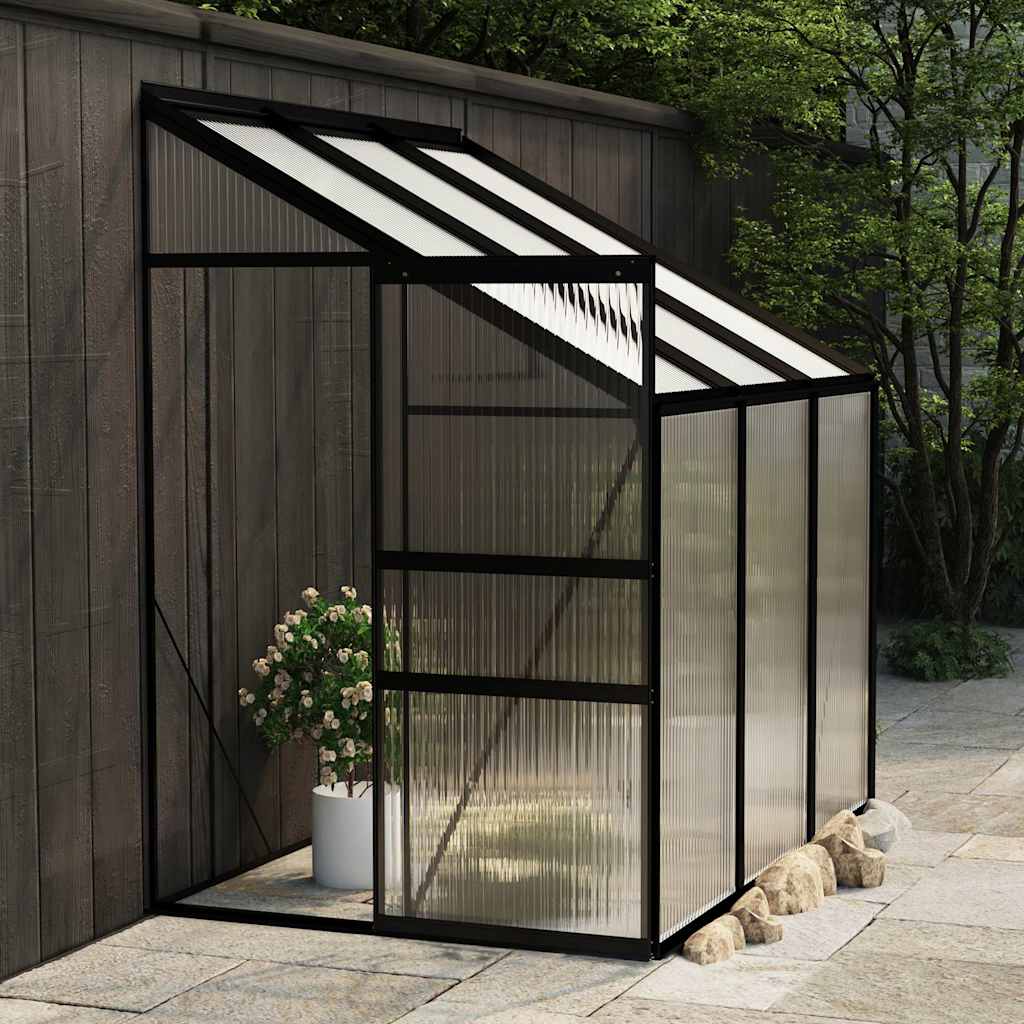 vidaXL Greenhouse 1.38 m² aluminium anthracite