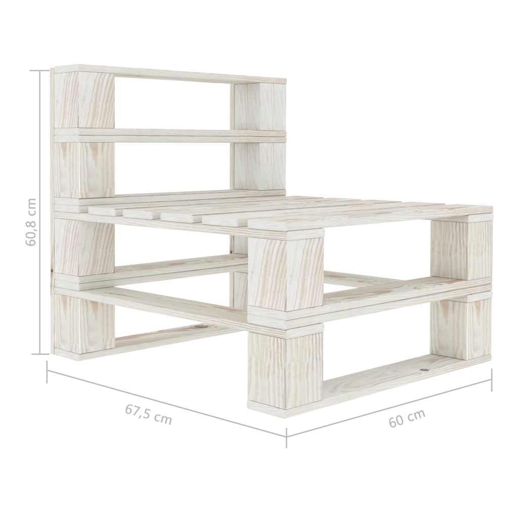 vidaXL Garden Armchair pallet wood