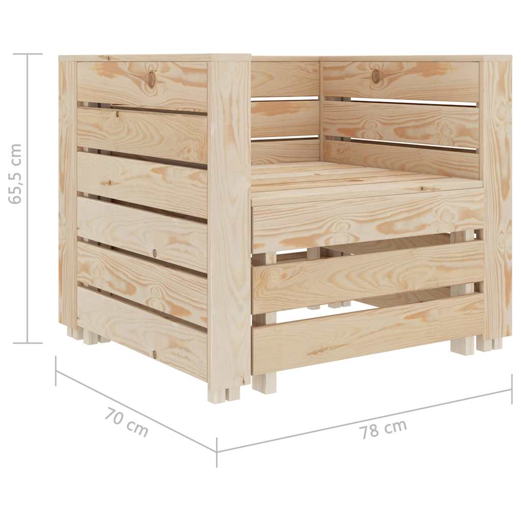 vidaXL 2-delige Loungeset pallet hout