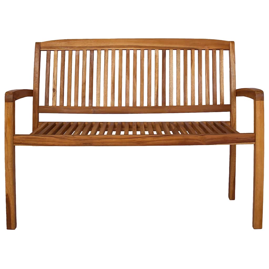 vidaXL Tuinbank 2-zits stapelbaar 120 cm massief teakhout