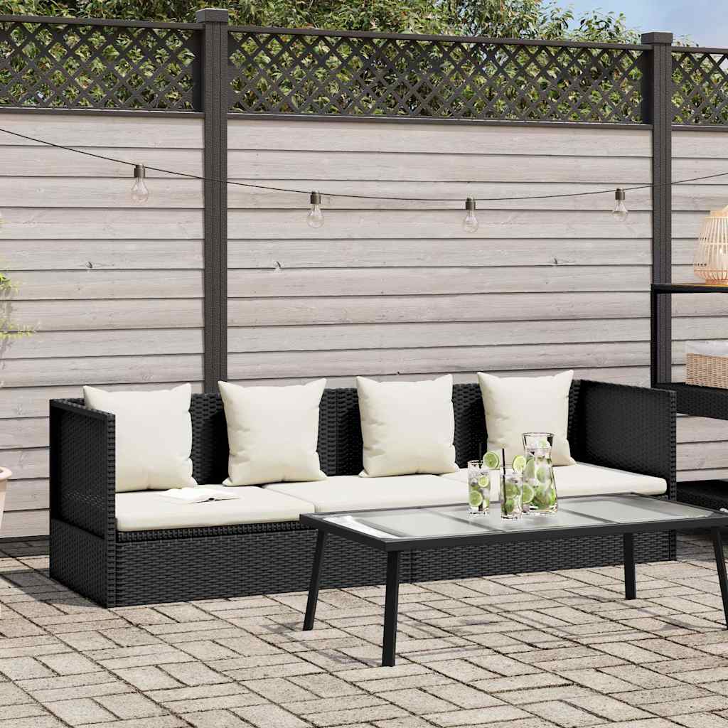 vidaXL Tuinbed 200x60 cm poly rattan grijs