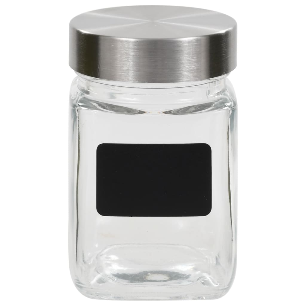 vidaXL Storage Jars with Stickers 12 pcs 300 ml