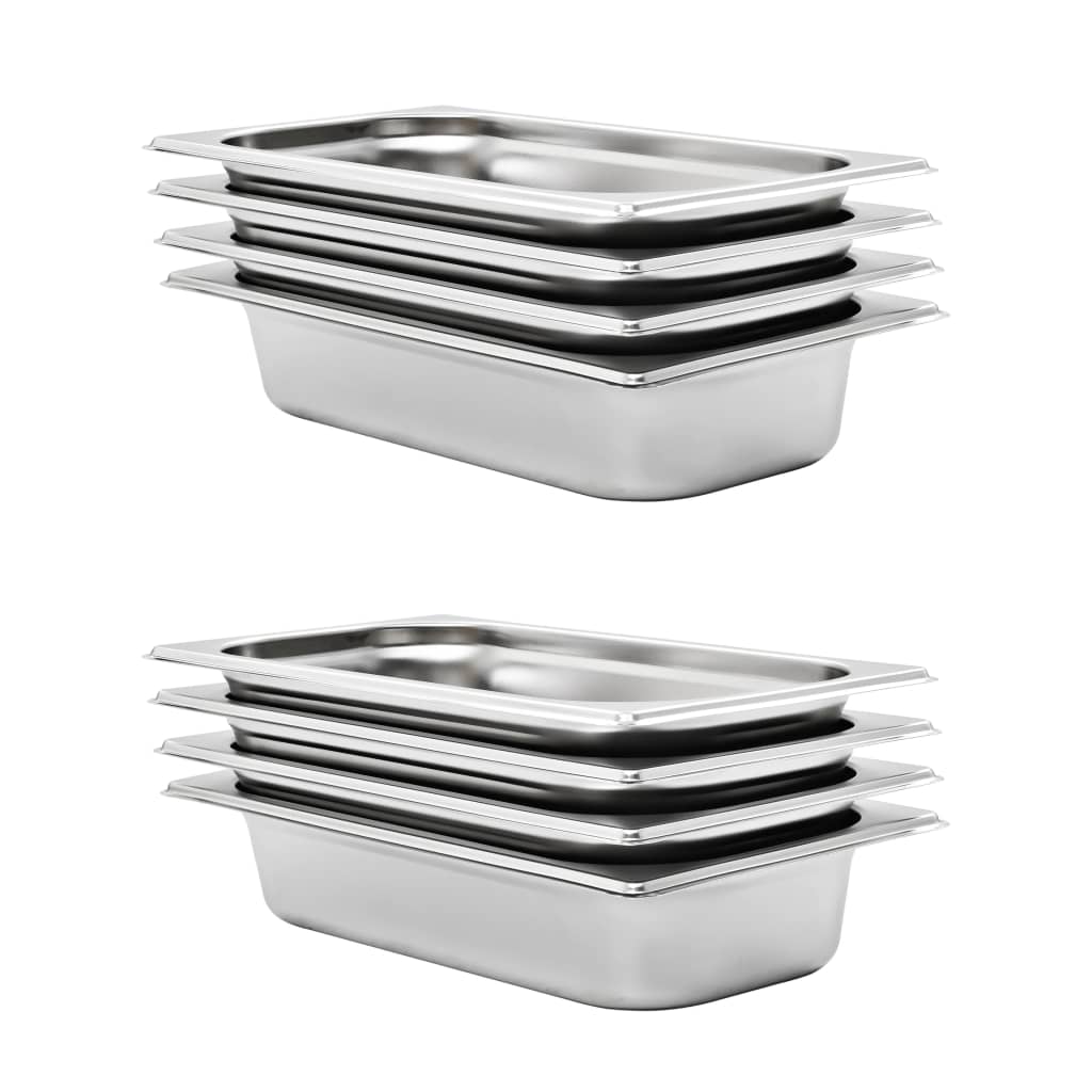 vidaXL Gastronormbakken 12 st GN 1/3 20 mm roestvrij staal