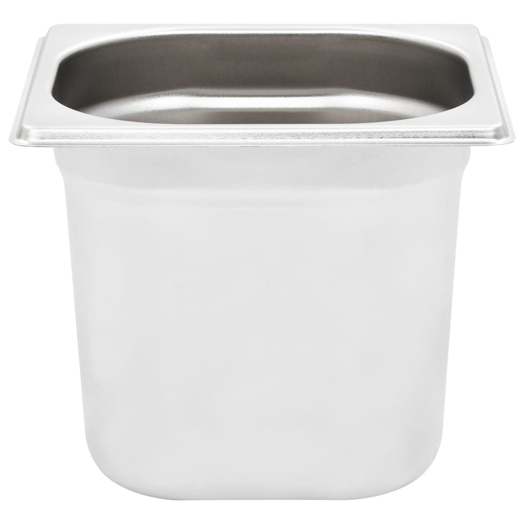 vidaXL Gastronormbakken 12 st GN 1/6 65 mm roestvrij staal