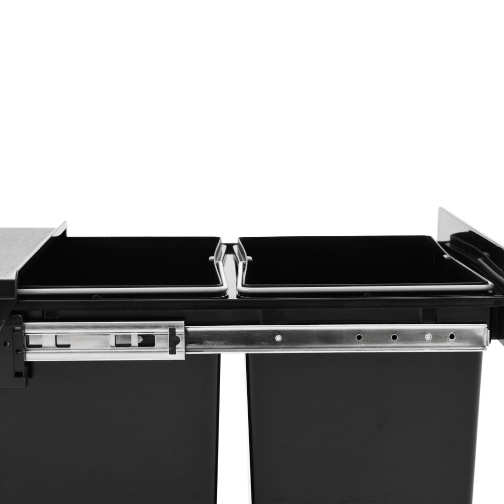 vidaXL Inbouwprullenbak uittrekbaar soft-close 20 L