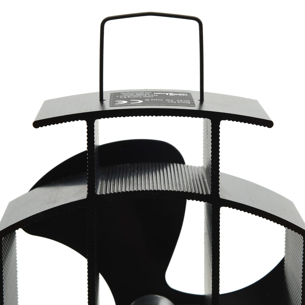 vidaXL Kachelventilator met 2 vinnen zwart
