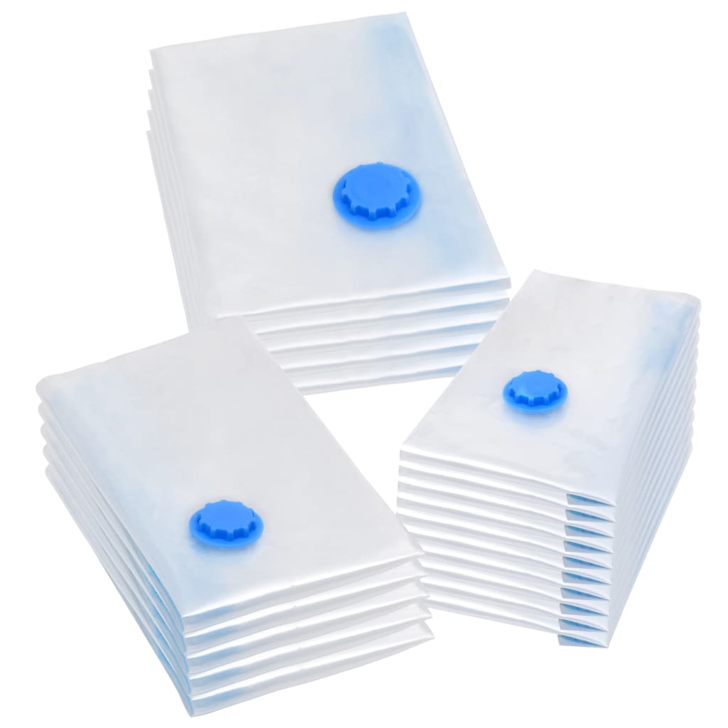 vidaXL Storage Bags with Storage 5 pcs Transparent and Blue 70 x 50 cm
