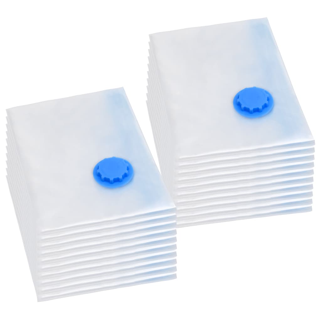 vidaXL Storage Bags with Storage 5 pcs Transparent and Blue 70 x 50 cm