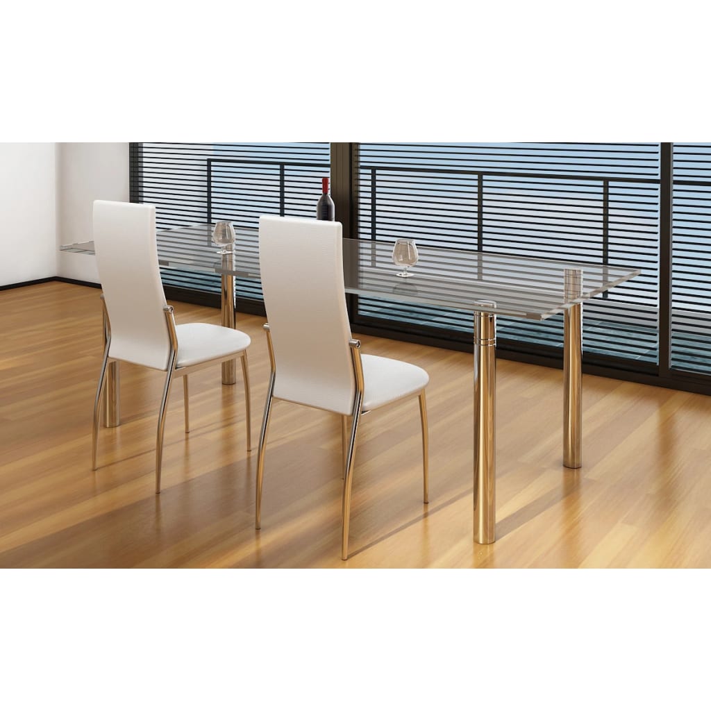 vidaXL Eetkamerstoelen 6 st kunstleer zwart